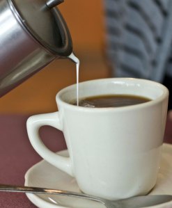 Coffee with Milk at Noon Hour Grill in Chicago